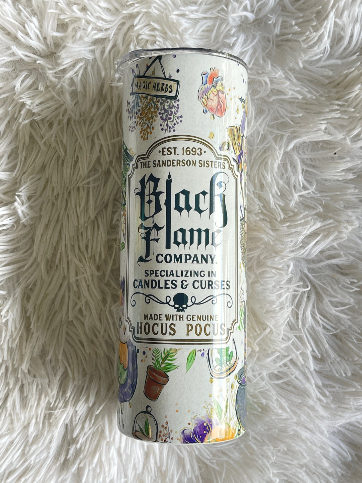 20oz Black Flame Tumbler
