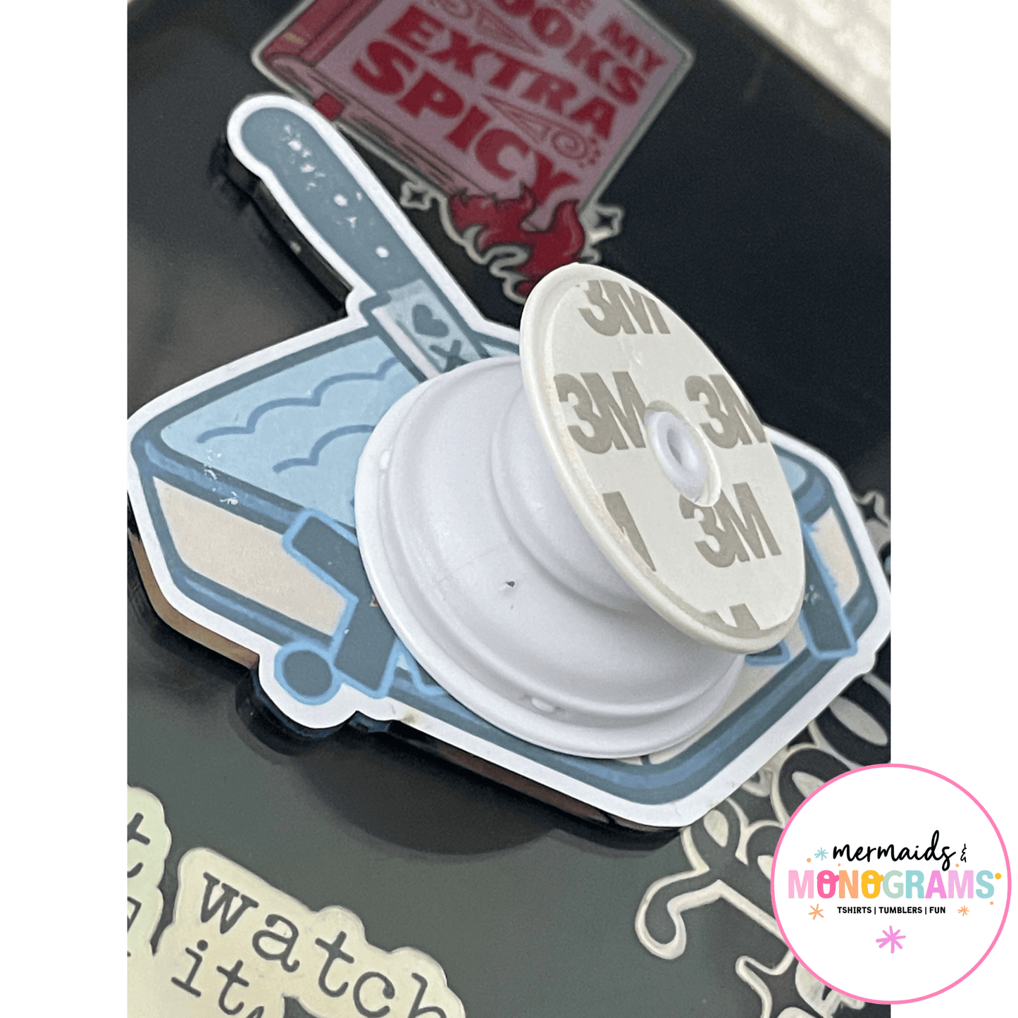 backside of masked man pop socket