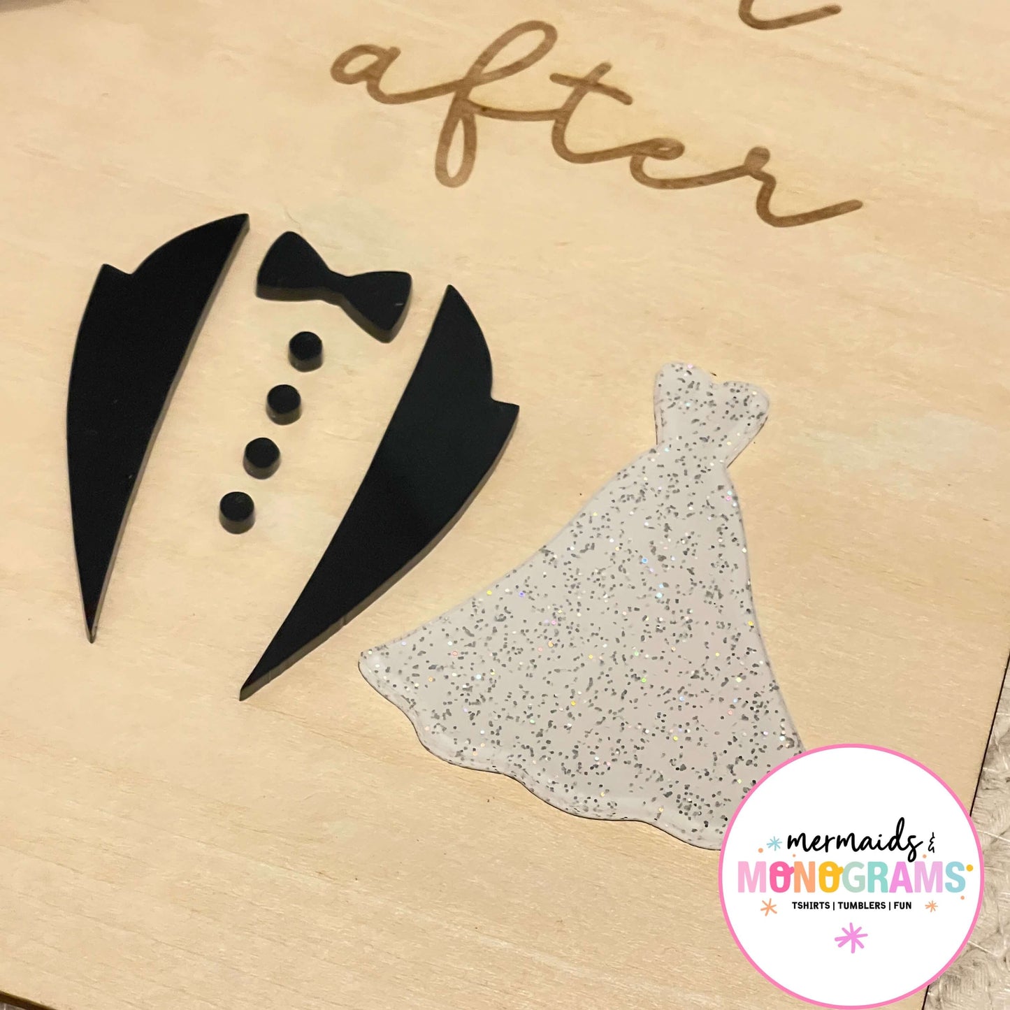 Happily Ever After Wedding Card Holder – Personalized Wooden Acrylic Keepsake Binder