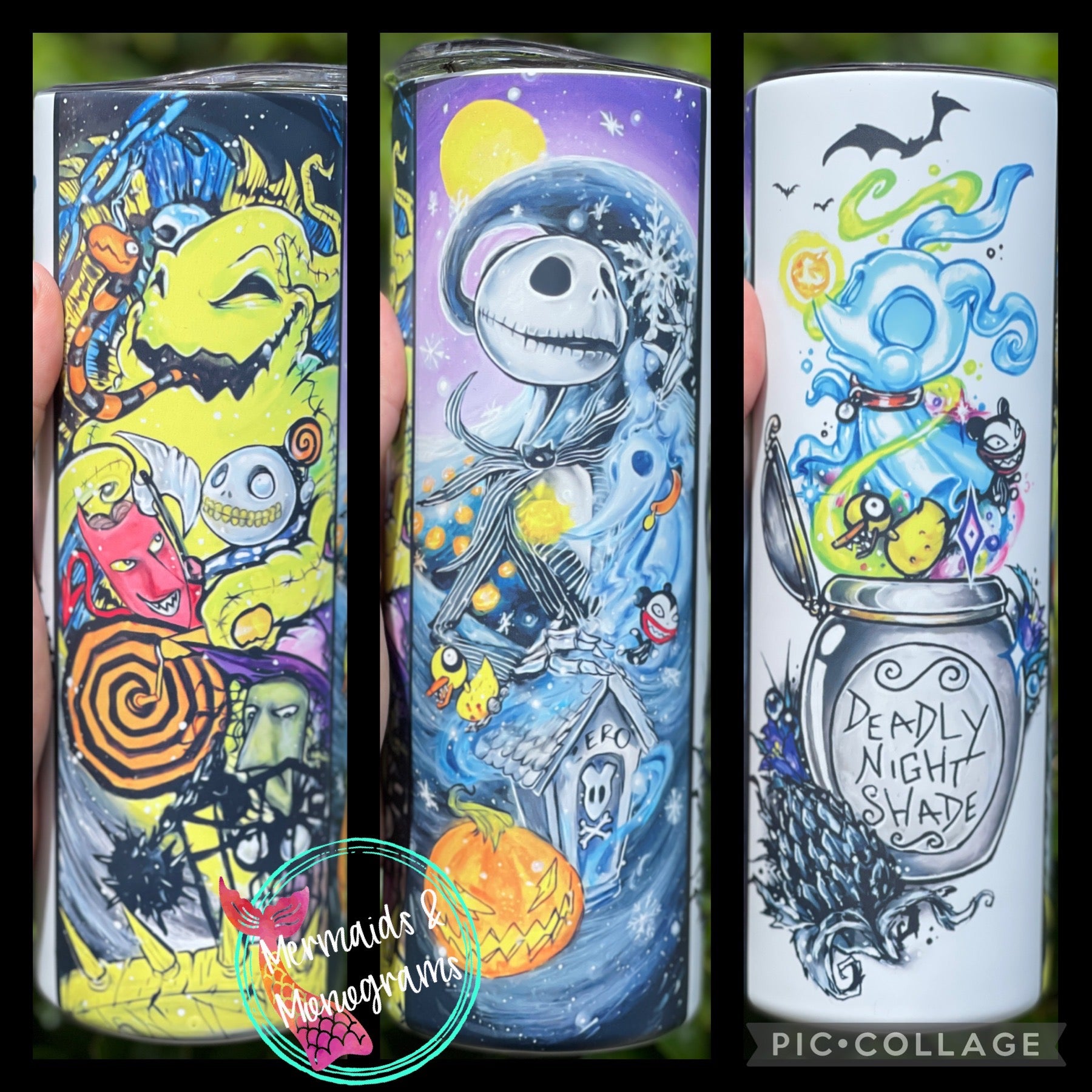 New Nightmare before christmas Tumbler with straw Rare & Retired