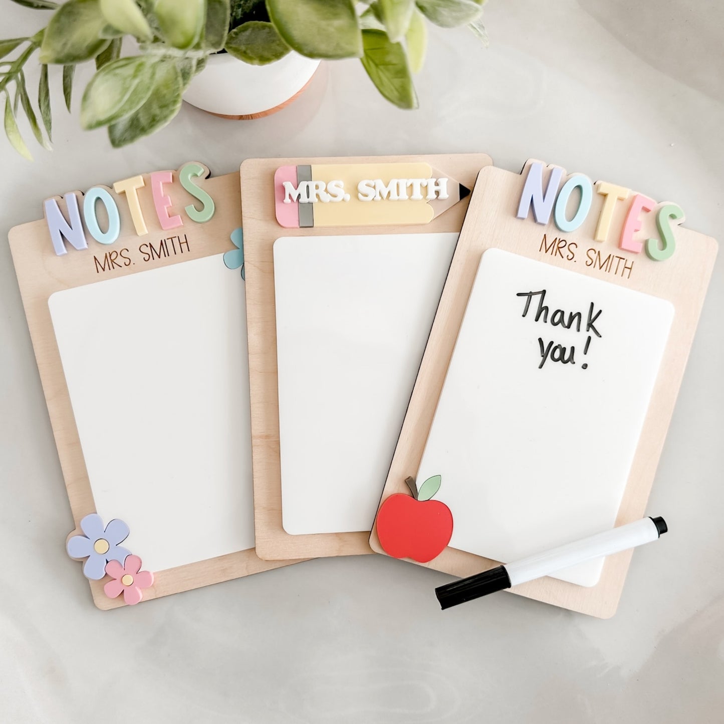 Personalized Dry Erase Board – Cute Teacher Gift | Desk Whiteboard