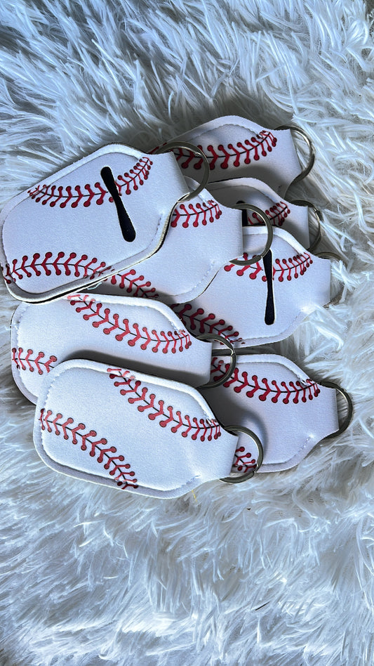 Baseball Hand Sanitizer Holder Keychain