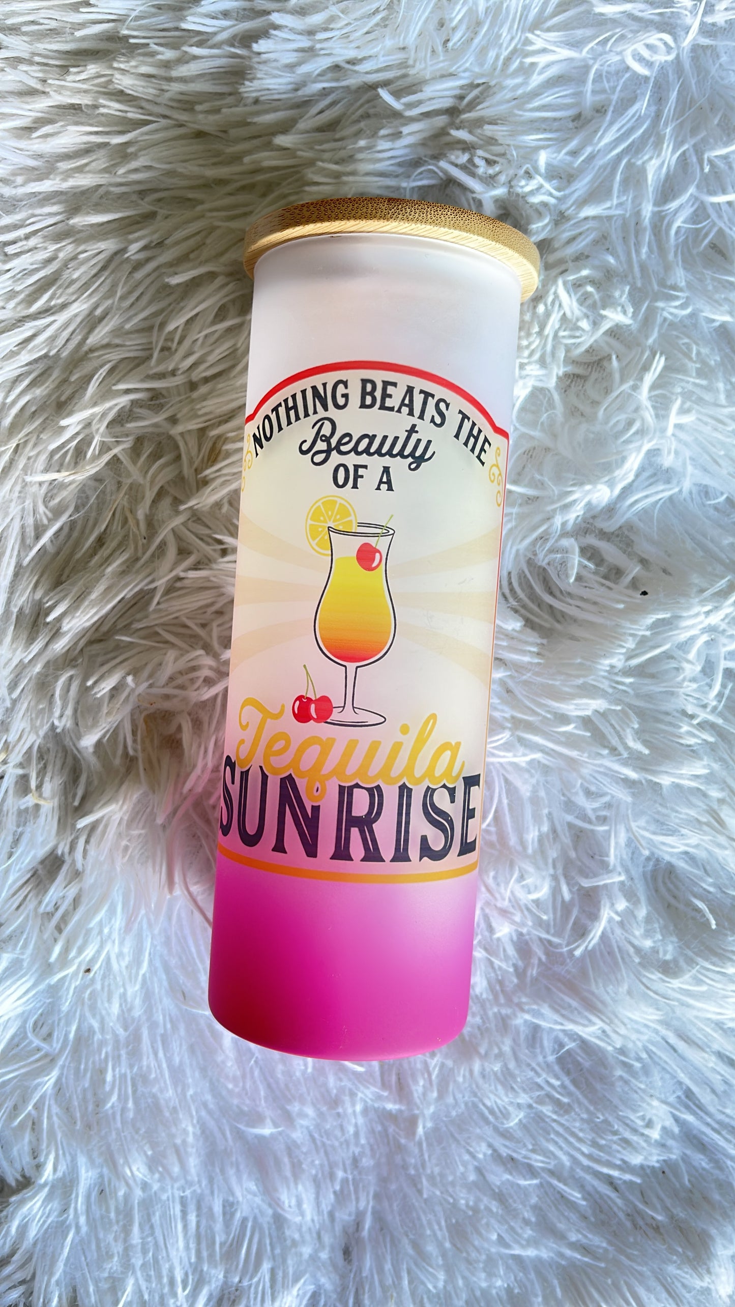 Tequila Sunrise Glass Bottle