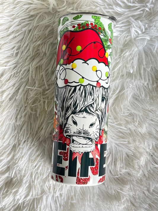 20oz Christmas Heifer Stainless Tumbler