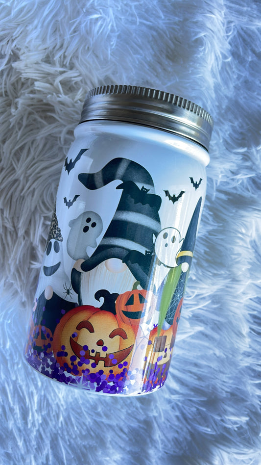 Stainless Steel Mason Jar Halloween Gnomes