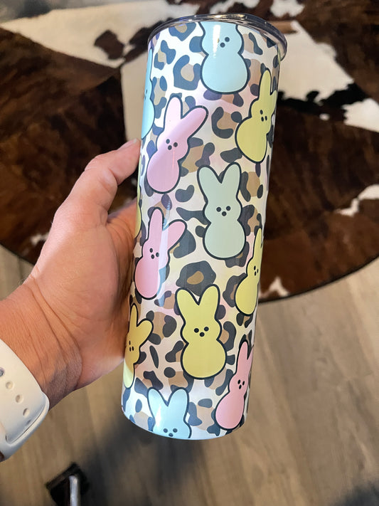 20oz Leopard Print Peeps Stainless Tumbler