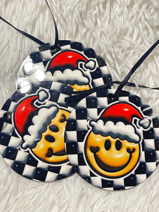 Retro Smiley Face Ornament