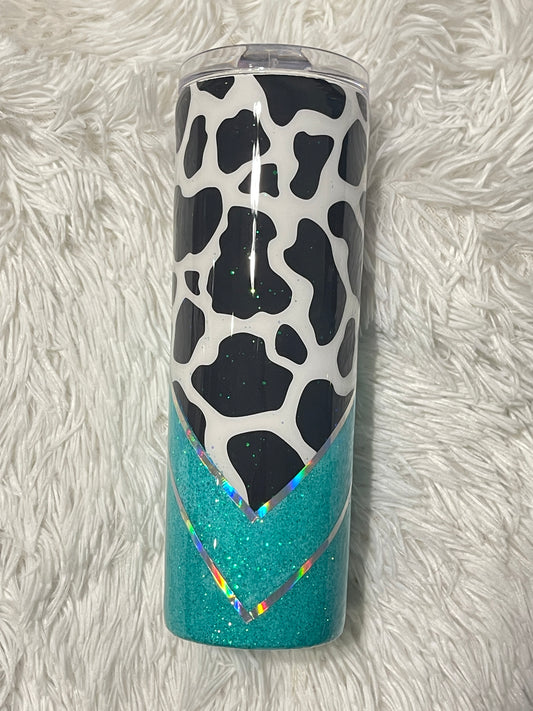 20oz Cow Print Skinny Tumbler