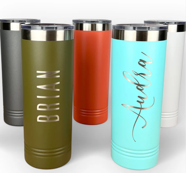 Custom Engraved Polar Camel 22oz Skinny Bottle – Limited Colors Available!