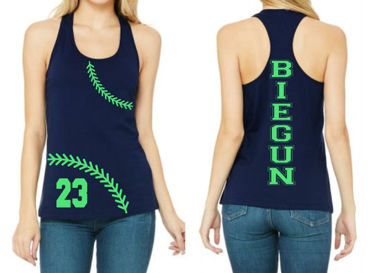 Women's Baseball Lace Tank Top