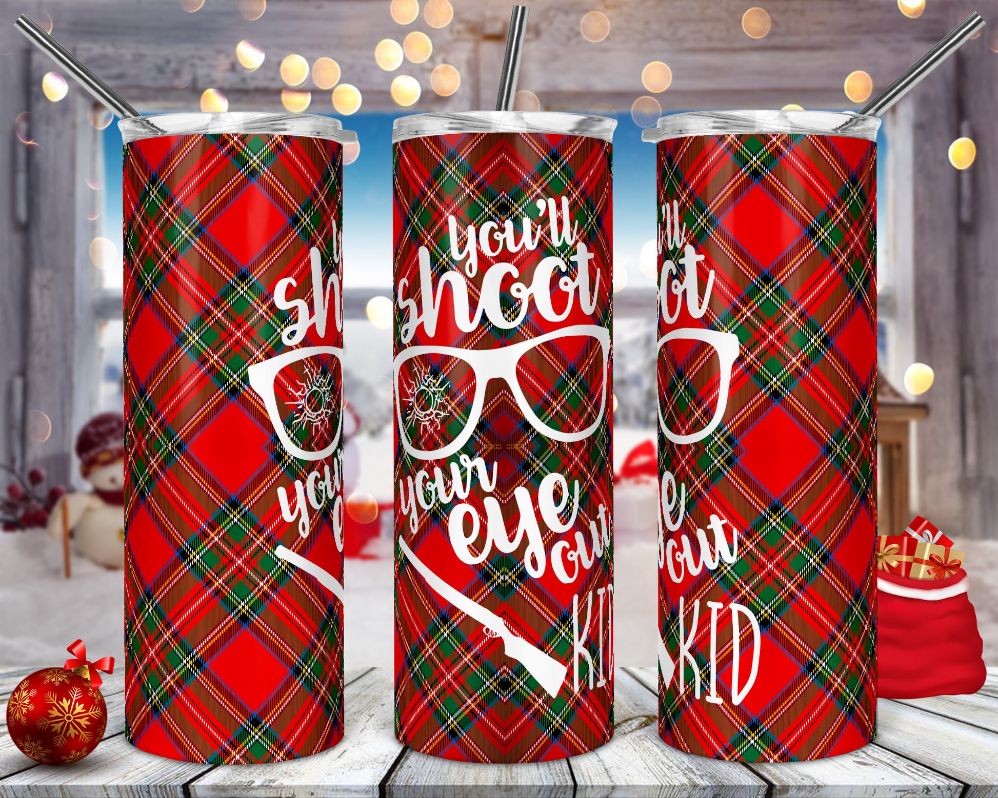 Christmas Printed Tumbler with Handle – Erin London