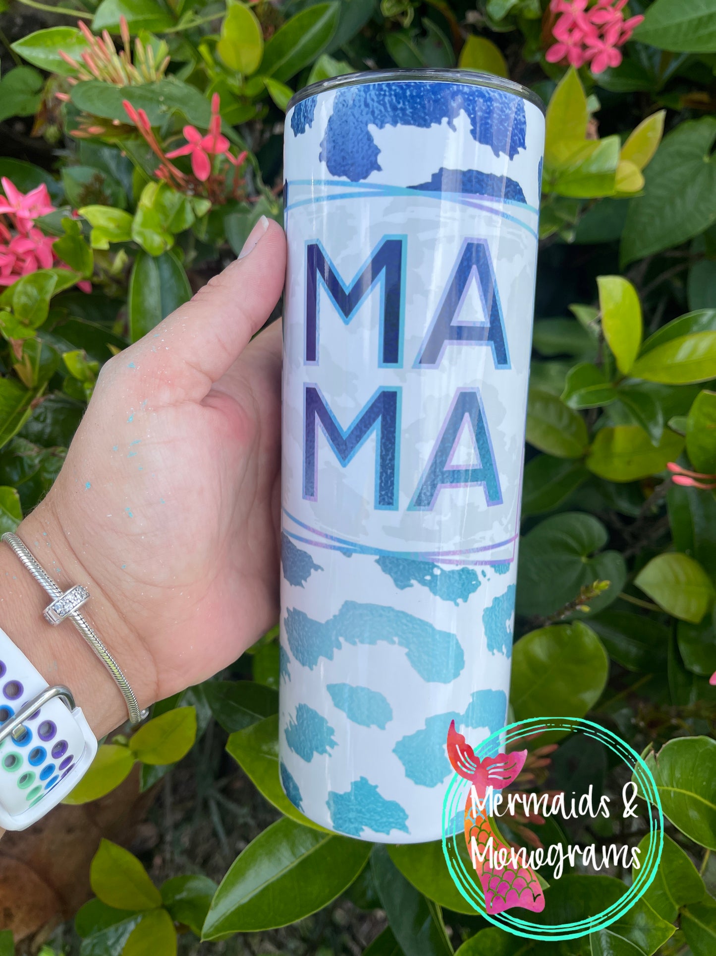 Leopard Print MAMA Stainless Steel Tumbler