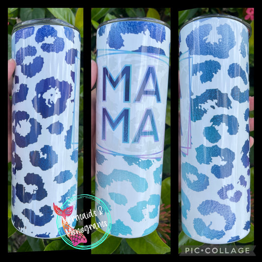 Leopard Print MAMA Stainless Steel Tumbler