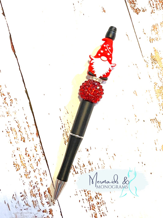 Bubblegum Chunky Beaded Pen Gnome Theme