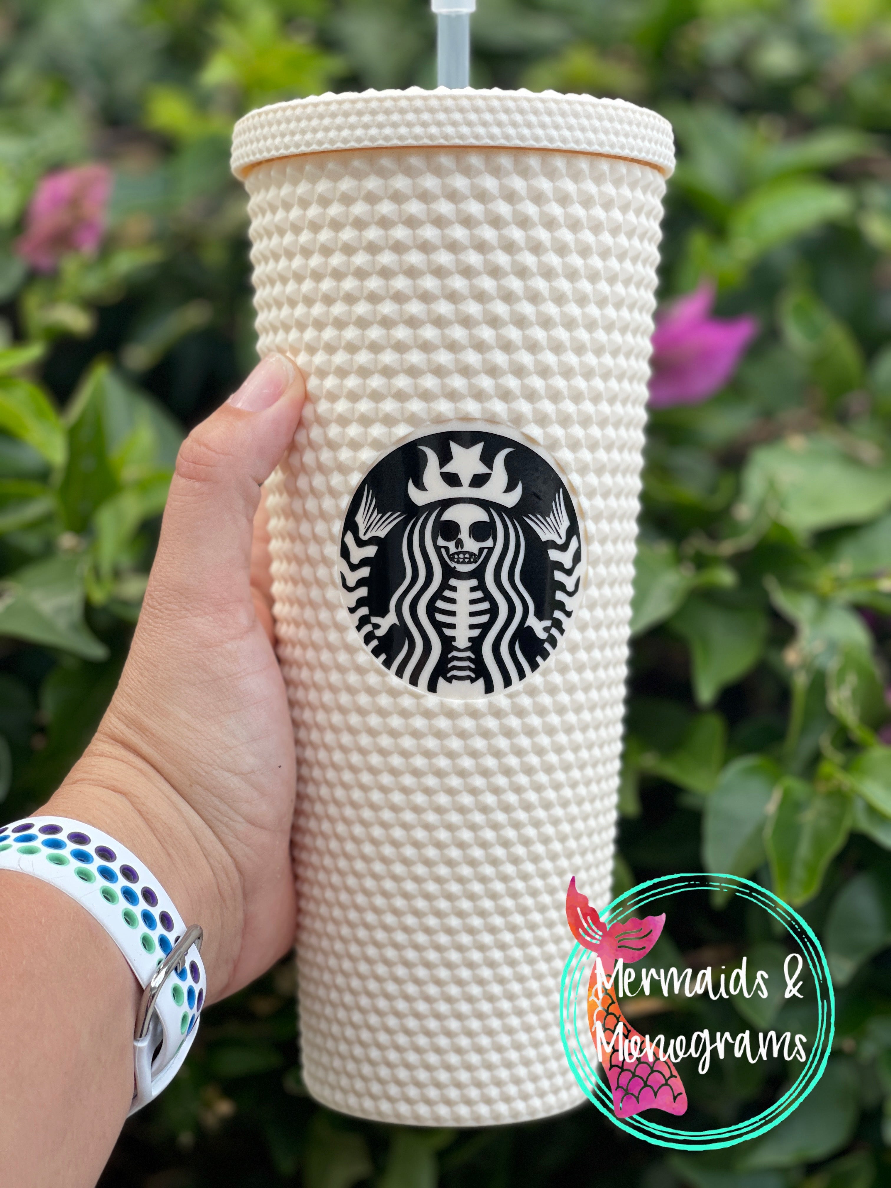 Bodum Starbucks Mermaid double wall glasses mug cup w/ handle & lid14 oz