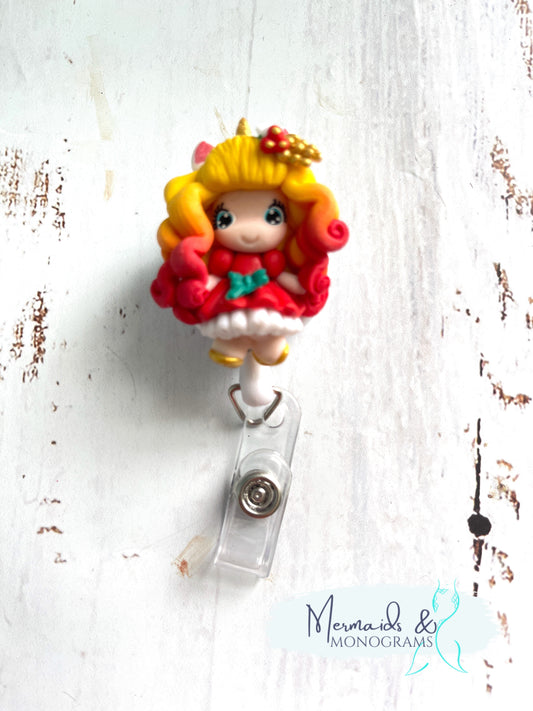 Christmas Girl Badge Reel