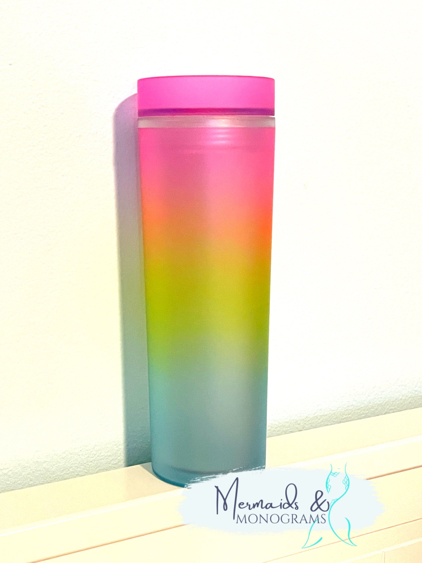 22oz Rainbow Acrylic Skinny Tumbler