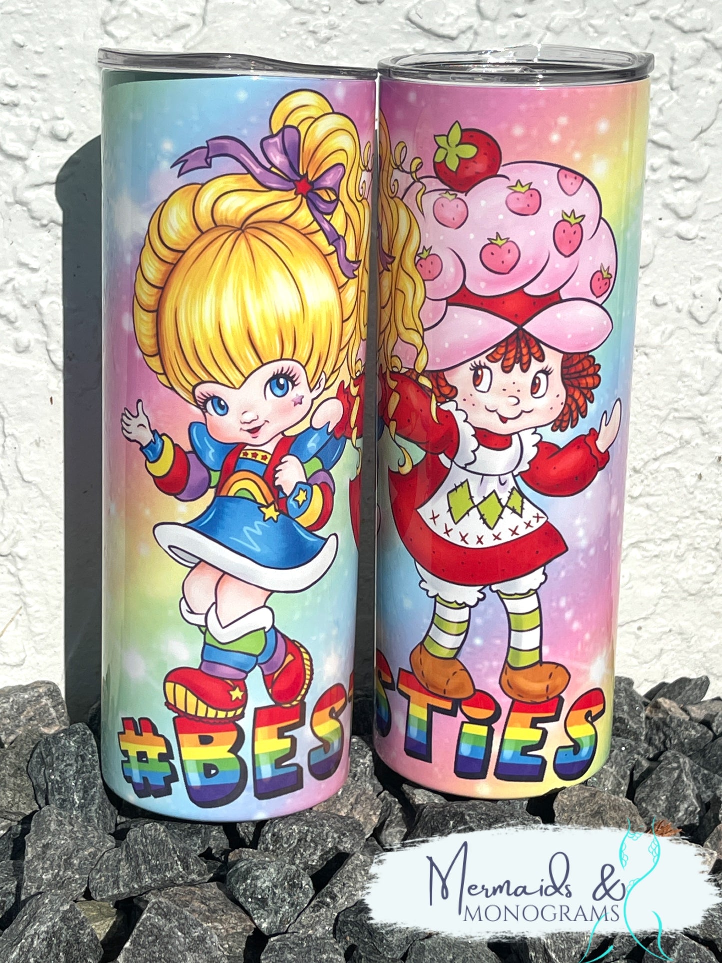 Rainbow Brite and Strawberry Shortcake Besties Stainless Tumbler