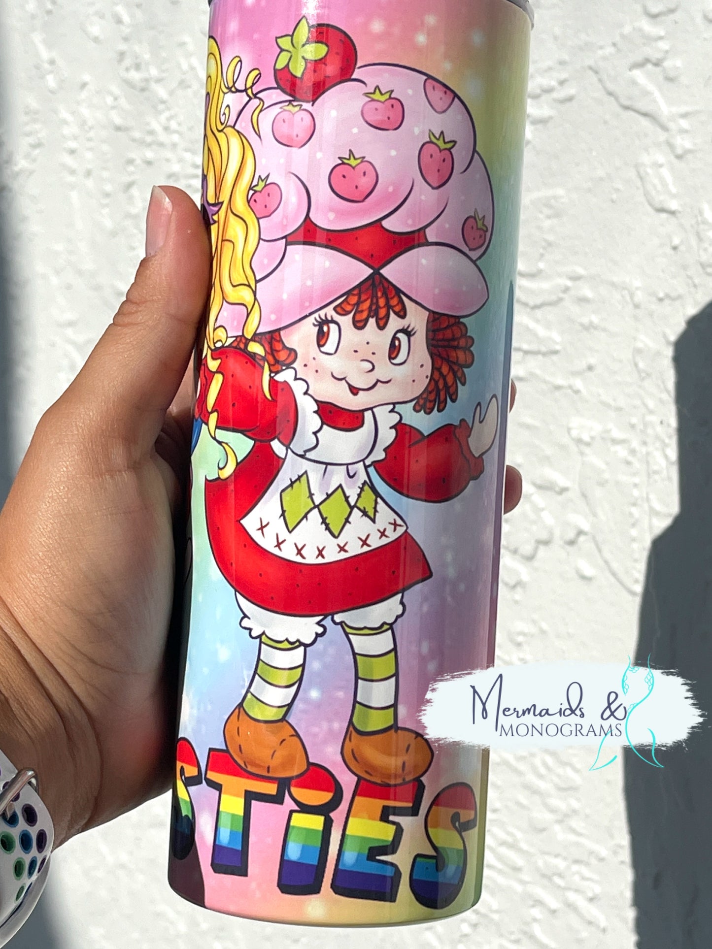 Rainbow Brite and Strawberry Shortcake Besties Stainless Tumbler