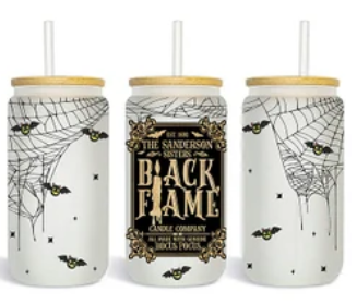 The Sanderson Sisters Black Flame Glass Tumbler