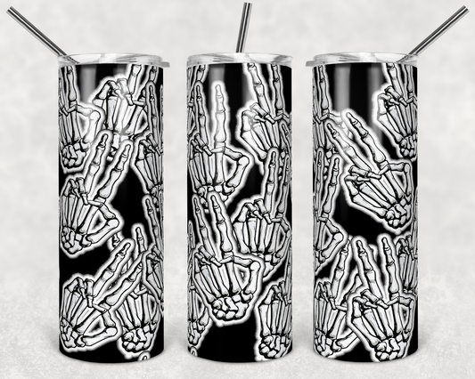 Skelton Hands Burst Stainless Steel Tumbler