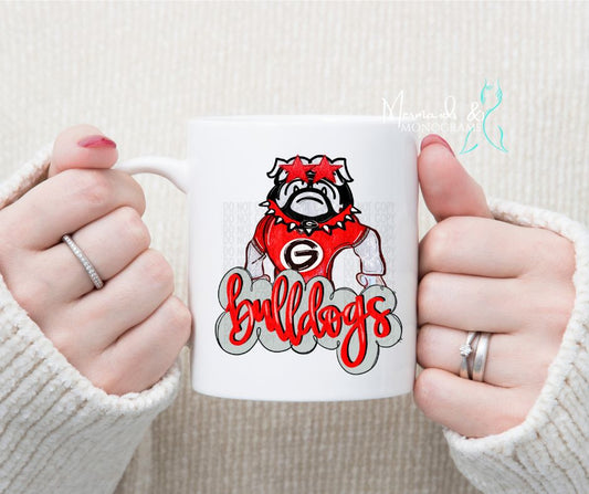 Preppy Georgia Bulldogs Football Coffee Mug