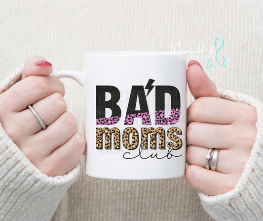 Leopard Bad Moms Club Coffee Mug