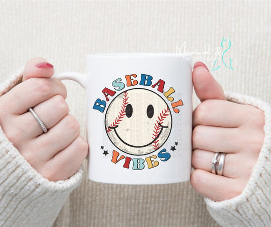 Retro Baseball Vibes Coffee Mug