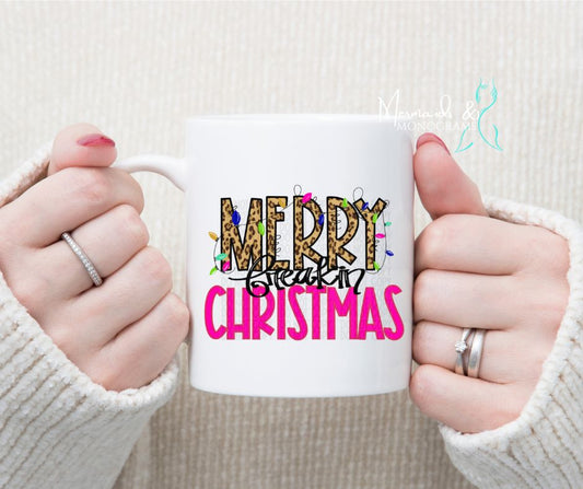 Merry Freakin' Christmas Leopard Coffee Mug