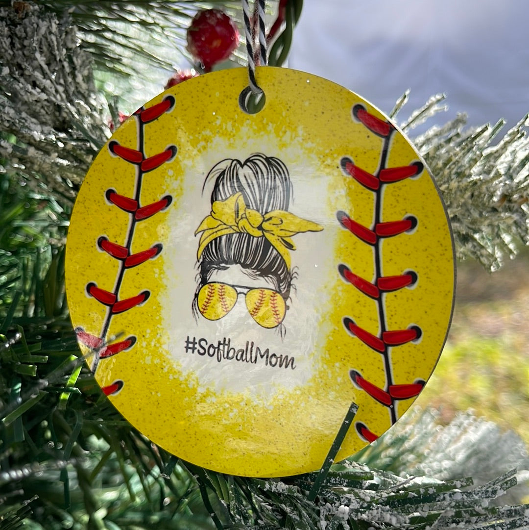 Sports Mom Life Ornaments