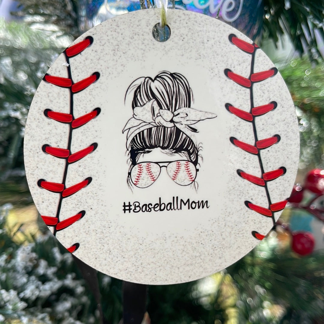 Sports Mom Life Ornaments