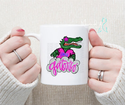 Pink Preppy Florida Gators Football Coffee Mug