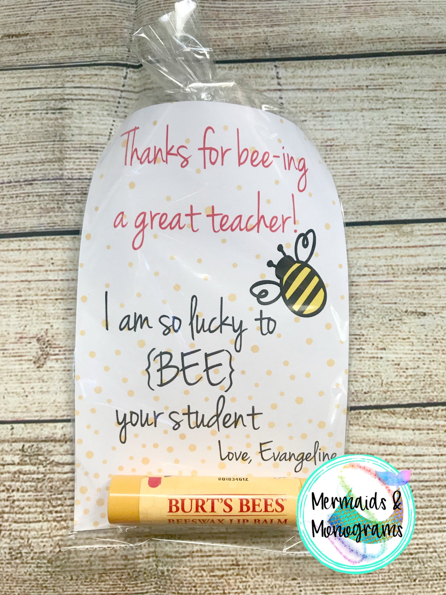 Burts Bees Teacher Appreciation Gift